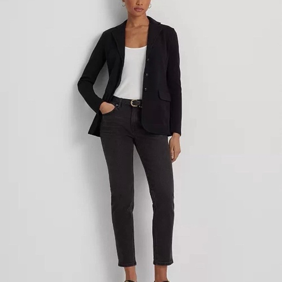 Ralph Lauren Women’s Sweater-Knit Blazer In Black Size XL New - Picture 3 of 10